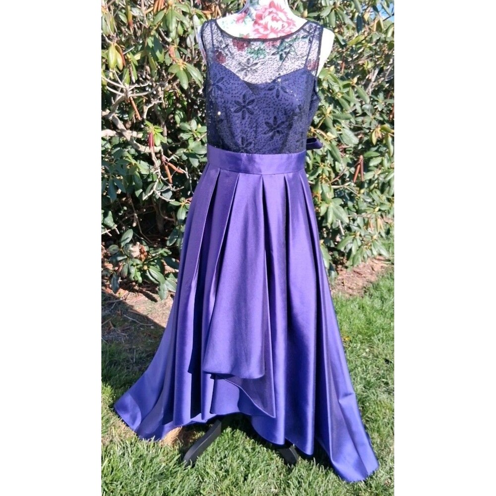 Ignite Evenings Women 12 Blue Cocktail Dress Gown Mother Of Bride Prom HOCO Gala